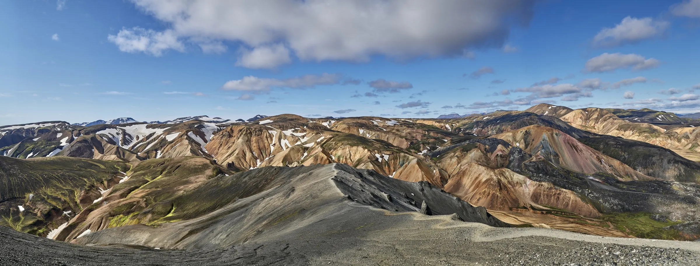 Panorama der Rhyolith-Berge von Landmannalaugar